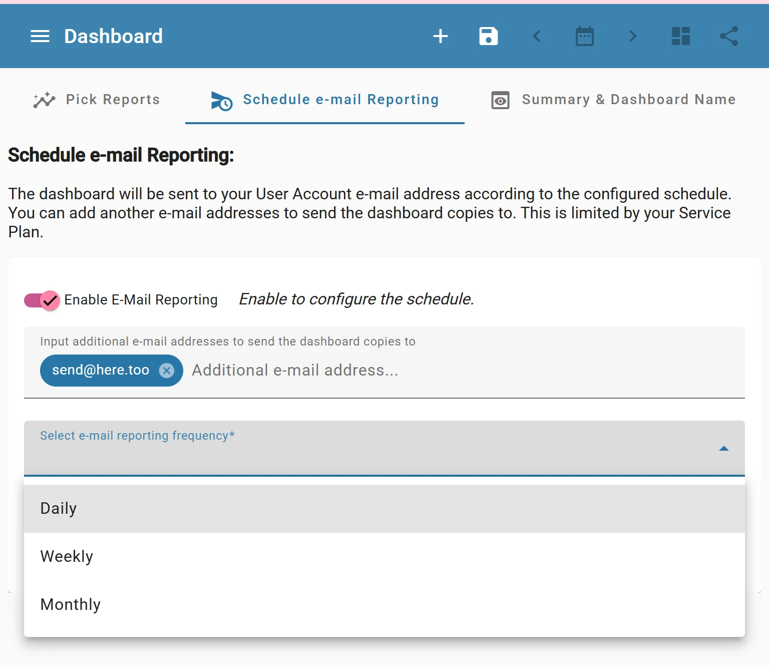 Schedule Report Delivery